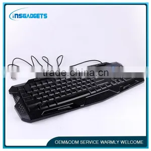 3-color LED Gaming Keyboard,Colorful LED Illuminated Backlight Usb Gaming Keyboard thumbnail-1