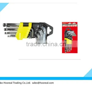9PC Short Arm Ball Point Hex Key Set thumbnail-1