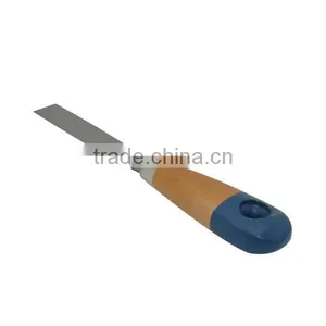 20mm Blue Head Wooden Handle Carbon Steel Blade Putty Knife Scraper thumbnail-6