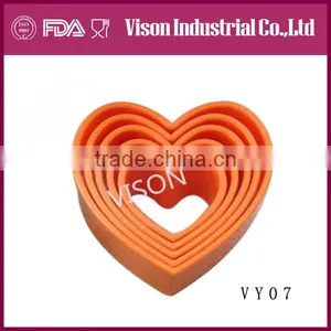 Food Safety Plastic 5 Pieces Heart Shape Cookie Cutter thumbnail-6