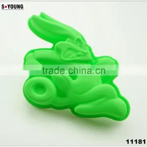 11181 Funny Rabbit Shaped Silicone Cake Mold thumbnail-1