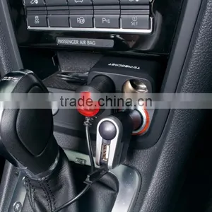 2 Sockets Car Charger Cigarette Lighter Adapter With USB for IPhone , Tablet thumbnail-2