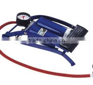 New Style Twin Double Barrel Cylinder Air Inflator Foot Pump Car Van Bicycle Bike Tyre thumbnail-1