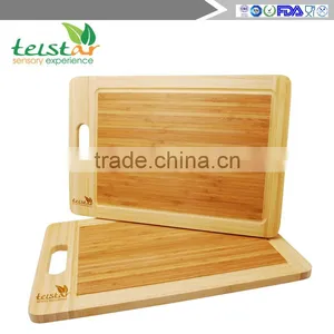 New 2016 Organic Bamboo Cutting Boards - Large Kitchen Cutting Board and Wooden Cheese Board - Wooden Pallets and Juice Drip Tra thumbnail-1