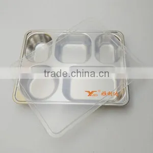 304 Custom Stainless Steel Bento Lunch Box 5 Compartment Take-out Food Container for Picnic thumbnail-1