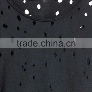 T-shirt With a Hole Pattern Printing Polyester Apparel Custom t Shirts Custom Casual Half Sleeves thumbnail-3