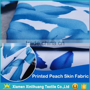New Fashion Pure Polyester Twill Floral Printed Peach Skin Fabric for Shorts thumbnail-1