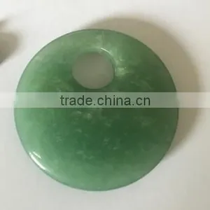 Custom Own Circle Natural Stone Pendant Necklace With Knotted Cord New Circle Natural Stone Pendant Necklace for Her 2017 thumbnail-5