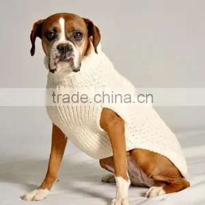 Cable Knit Grey Color Pet Apparel Accessories Dog Sweater thumbnail-3