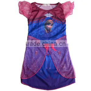 2014 New Fashion Girls Kids Baby Tutu Dress One Piece Tops Short Sleeve Skirts 1-9Y SV005259# thumbnail-1