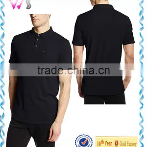2015 High Quality Custom Mens Black Polo Shirts Wholesale thumbnail-1