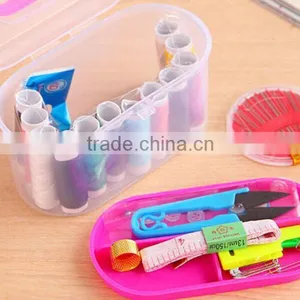 New Arrival Portable Mini Travel PP Sewing Box With Color Needle Threads Sewing Kits Sewing Set DIY Home Tools thumbnail-3