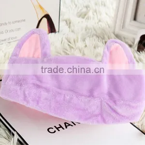 Korean Velvet Cat Ear Headband Women Hair Accessories Wash Shower Cap Head Ornaments Elastic Hair Band Headband thumbnail-2
