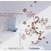 Contemporary Funky Wall Flower Stickers G121, Floral Wall Stickers /Wall Sticker Art /Decal Wall Sti thumbnail-1