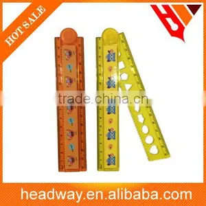 15cm Customer Unique Plastic Folding Ruler Triangle Protractor Set thumbnail-1