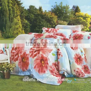 Luxury Beautiful Romantic Floral Pattern Cotton Bedding Set (SDF-2013NC004-4498) thumbnail-1