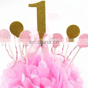 Unique Design Balloon Shape Baby 1 With Bow Birthday Cake Toppers thumbnail-1