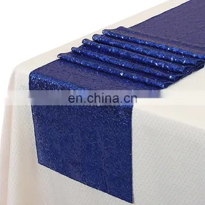 Attractiving Customized Color Sequin Table Runner Blue thumbnail-2