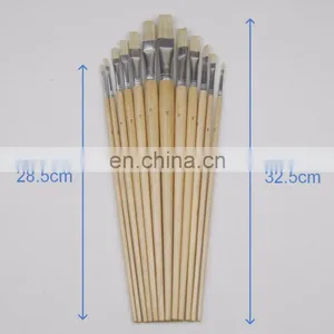 Long Wooden Handle Artist Bristle Paint Brushes thumbnail-4