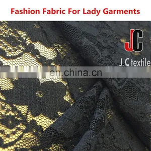 High Quality Nylon Stretch Lace Fabric Thin Silk Slip Lace Fabric thumbnail-1