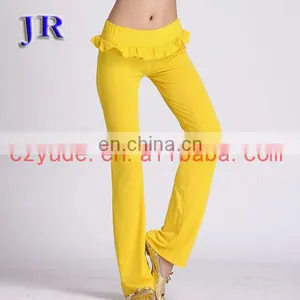 Long Ice Silk Soft Yoga and Belly Dance Pants for Women K-4022# thumbnail-2