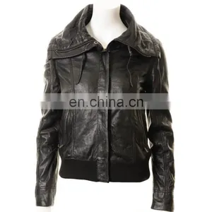 Leather Jacket, Women Finished Leather Jacket, Pakistan thumbnail-5