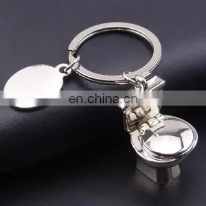 New Design Custom Metal Gold Closestool Keychain in Closestool thumbnail-5
