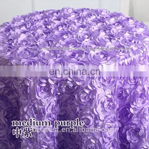 Luxurious Wedding/Restaurant Rosette Table Cloth With Satin Cloth thumbnail-4