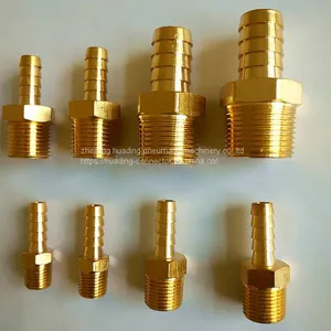 Brass Male Hose Barbed Connector , BSP ,BSPT,NPT,G,ZG Hose Nipple thumbnail-1