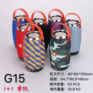 New G15 Bluetooth Audio Wireless Speaker Net Outdoor Low-tone Gun Portable Color Bluetooth Speaker Box thumbnail-1