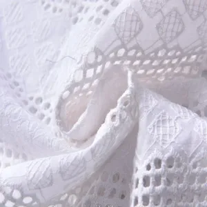 Lace Cotton Fabric With Embroidery thumbnail-1