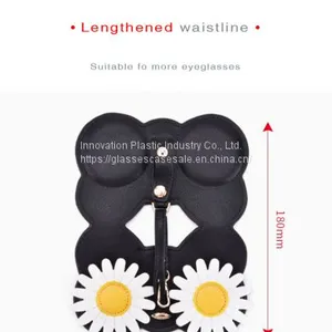 Crush-resistant Portable Eyeglass Pouch; Lovely Protective Case for Sunglasses Clips thumbnail-3