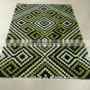 Machine Knitted Micro Fiber Rug With Polyester Pile M151 Blue thumbnail-2