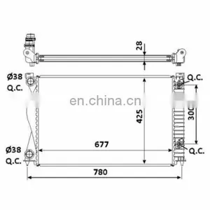 New Radiator For AUDI A6 Avant OEM 4F0121251AE, 4F0121251AR, 4F0121251R thumbnail-1