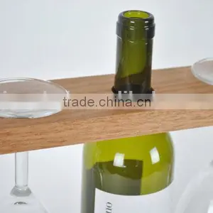Custom Made Solid Wooden Wine and Glasses Organizer Rack thumbnail-4