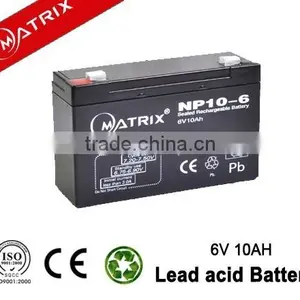 6V Lead Acid Emergency Power Supply Battery 6v 10ah Matrix Battery thumbnail-1