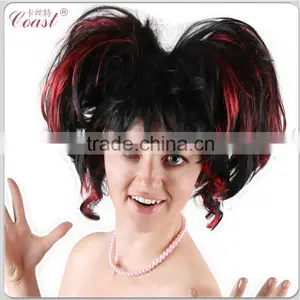 Cheap Halloween Party Black and Red Highlights Wigs thumbnail-1
