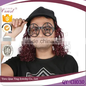 Cheap Custom Adjustable Black Baseball Caps Men Wigs thumbnail-1