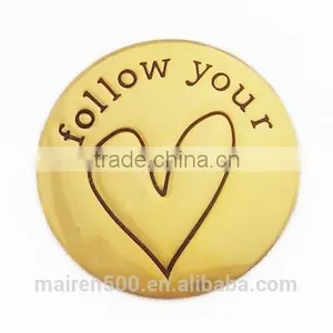 22.5mm Gold Floating Locket Stamped Plates for 30mm Floating Lockets thumbnail-1