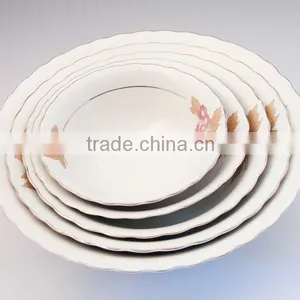 Two Silver Rim Porcelain Bowl, Home Used Ggk Ceramic Bowls, Golden Ceramic Salad Bowl Set thumbnail-1