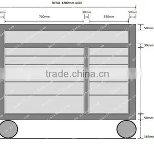 Metal Type Drawers Tool Storage for Workshop AX-1200-13D thumbnail-1