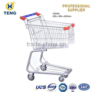 Red Wire Metal Shopping Trolley Price Classical Steel Material Shopping Trolley thumbnail-6