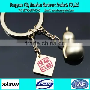 Custom Made Cheap Metal Calabash Keychain thumbnail-1