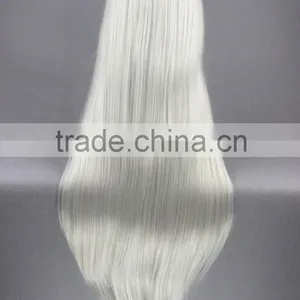 High Quality 80cm Long Straight FINAL FANTASY-Sephiroth Silvery White Synthetic Anime Wig Cosplay Hair Wig Party Wig thumbnail-5