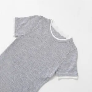 Damen T-Shirt, Kurzarm, Retro, Rundhals, Basic, Lockeres Oberteil, Frühjahr 2025, neuer Stil thumbnail-2