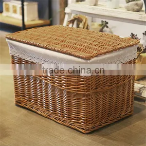 Handmade Wicker Basket,willow Basket,wicker Basket With Fabric Lining Quality Choice thumbnail-5