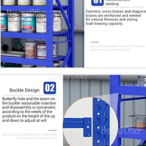 Customizable Color Metal Racks With Robust Support Framework: The Corrosion-Resistant Solution for Multi-Functional Retail Storage thumbnail-4
