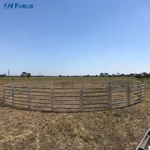 USA Hot Selling 12ft Metal Galvanized Corral Fence Panel Livestock Round Pen Farm Cattle Panels thumbnail-2