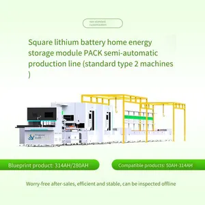 Semi-automatic Production Equipment for Large Single-cell Lithium Battery Home Energy Storage Module Pack on the Square-shell Battery Pack Production Line thumbnail-4