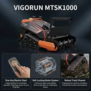 Rvigorun MTSK1000 Remote Control Flair Mower High-Efficiency 1000mm Working Width Mulcher Machine for Forest thumbnail-1